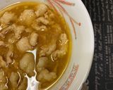 袋麺の味噌ラーメンスープでもつ煮込み作り方5写真