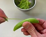 スナップえんどうスジ取り、ツーアクション作り方8写真
