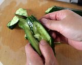 たたきキュウリとさきいかの和えもの作り方3写真