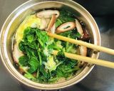 ターサイと椎茸と卵の中華スープ・4人分作り方2写真