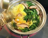 ターサイと椎茸と卵の中華スープ・4人分作り方3写真