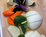 #鶏モモソテーの#ラタトゥイウ添え作り方1写真