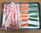 お弁当用☆いんげんとにんじんの肉巻き作り方1写真
