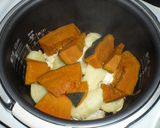 炊飯器で下準備、鶏カボチャグラタン♪作り方2写真