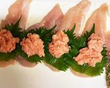 簡単♫ヘルシー♫鶏ささみのたらこ大葉巻き作り方9写真