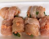 簡単♫ヘルシー♫鶏ささみのたらこ大葉巻き作り方13写真