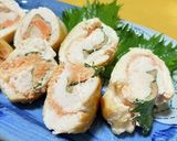 簡単♫ヘルシー♫鶏ささみのたらこ大葉巻き作り方19写真