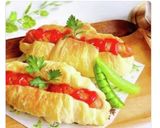 スナップエンドウ豆の片側並び飾り作り方13写真