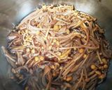 かぼちゃとエノキの酸味の赤ワインだれ作り方4写真