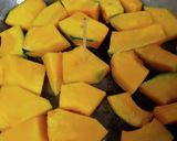 かぼちゃとエノキの酸味の赤ワインだれ作り方5写真
