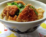 新玉ねぎとメンチカツで、かつ丼ぶり〜♪作り方1写真