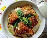 新玉ねぎとメンチカツで、かつ丼ぶり〜♪作り方4写真