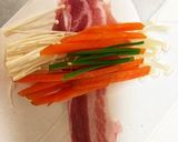 豚バラ肉巻き レタス 残り野菜作り方1写真
