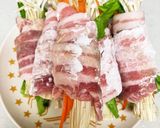 豚バラ肉巻き レタス 残り野菜作り方3写真