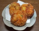 海鮮&ご馳走!余ったポテトサラダコロッケ作り方13写真