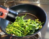 新芯菜（なばな）のペペロンチーノ風炒め作り方4写真