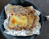 キムチー＆ソーセージ！餃子の皮巻焼き作り方4写真