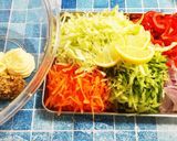 彩り野菜とロースハムの粒マスタードサラダ作り方2写真