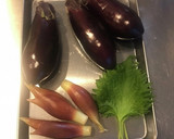 簡単　なすとみょうが大葉のごま和え作り方1写真