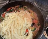 挽き肉とトマトのパスタ作り方4写真