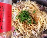 アヒージョからのオイルパスタ　キャンプ飯作り方5写真
