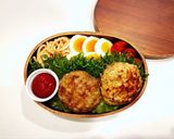 のっけ弁当(ハンバーグ3)作り方1写真