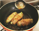 簡単 ロメインレタスの肉巻き黒酢作り方4写真
