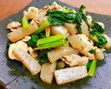 ガッツリ副菜☆豚肉と小松菜のピリ辛炒め作り方4写真