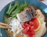 さばの味噌煮の中華風そうめん作り方4写真