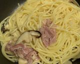 生ハムキノコパスタ作り方4写真