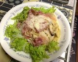 生ハムキノコパスタ作り方6写真