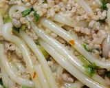リカちゃん♡ピリ辛!!ひき肉レタスうどん作り方24写真