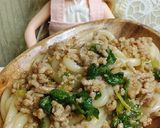 リカちゃん♡ピリ辛!!ひき肉レタスうどん作り方25写真
