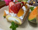 ロールケーキをフルーツデコしてみました♡作り方8写真