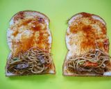 息子部活前後！軽食焼そばロールサンド❾♪作り方3写真