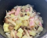 朝食に♪カルボナーラ風スープ作り方3写真