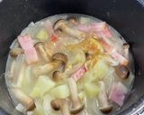 朝食に♪カルボナーラ風スープ作り方4写真