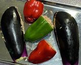茄子ハサミ揚げとピーマン肉詰め揚げ作り方2写真