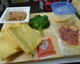 キャンプのおつまみうすあげの納豆包み作り方1写真