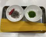 ワンパンお鍋ひとつ!青のり塩昆布のパスタ作り方2写真