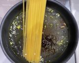 ワンパンお鍋ひとつ!青のり塩昆布のパスタ作り方3写真