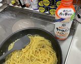 ワンパンお鍋ひとつ!青のり塩昆布のパスタ作り方5写真