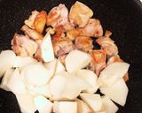 鶏肉と長芋のわさび麺つゆ炒め作り方1写真