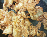 豚こま肉の焼肉のたれ炒めにマヨがけ作り方2写真