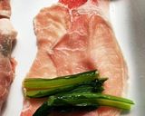 豚肉で小松菜巻き作り方1写真