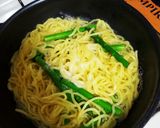 ワカメスープでなめ茸パスタ作り方4写真