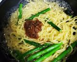 ワカメスープでなめ茸パスタ作り方5写真