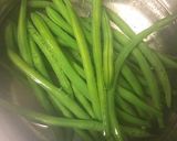 いんげんの搾菜ベーコン炒め作り方1写真