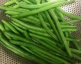 いんげんの搾菜ベーコン炒め作り方2写真