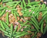 いんげんの搾菜ベーコン炒め作り方4写真